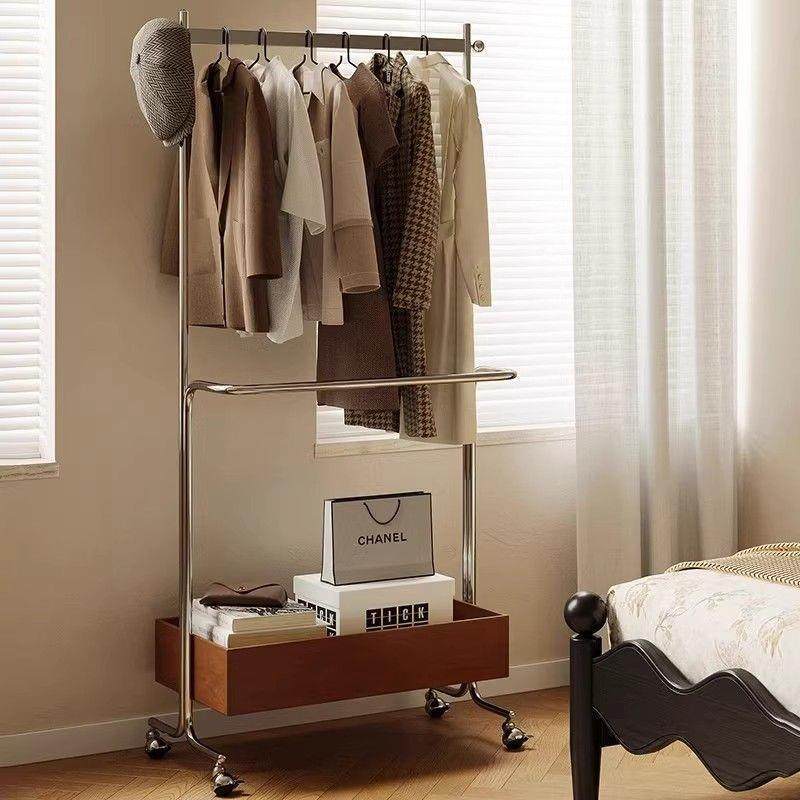 不锈钢衣架落地卧室衣帽挂衣架移动衣帽架家用艺术收纳简约,收纳整理,烫衣板及配件,淘宝优惠券,粉丝福利购,淘宝优惠卷