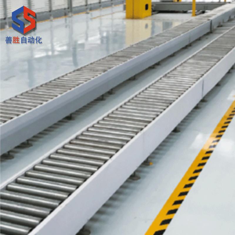 无动力滚筒线家具厂地辊输送线带动力不锈钢镀锌滚筒输送机流水线