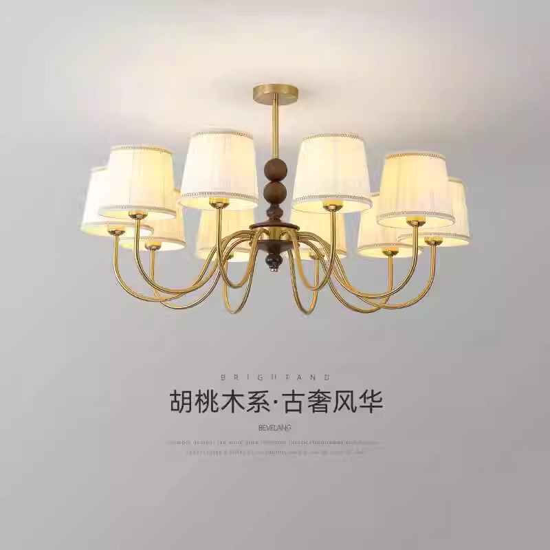 新款美式复古客厅吊灯法式中
