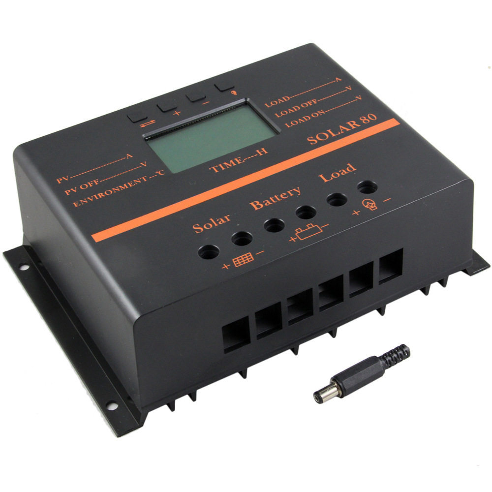 外贸款光伏发电太阳能控制器PWM 12V24V80A太阳能发电控制器