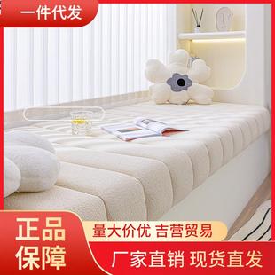 V45O飘窗垫2024新款 阳台卧室沙发坐垫泰迪绒窗台垫子定