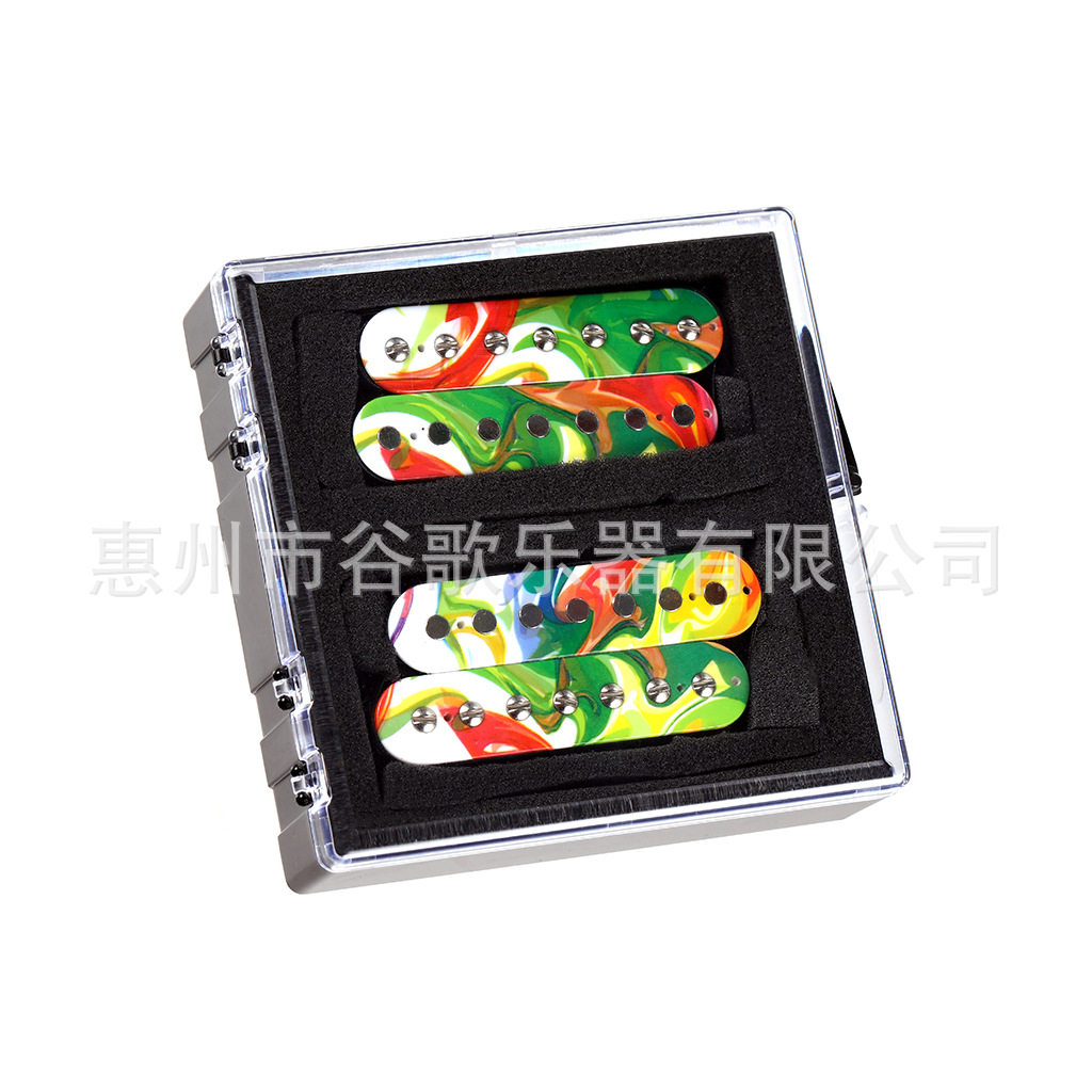 斜品绿彩/彩虹七弦吉他拾音器