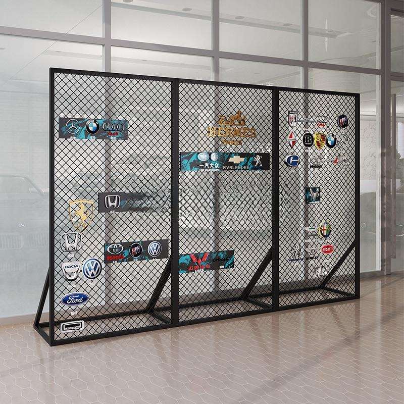 会展活动架网格展示架落地屏风隔断店网架菱形铁立式饰品铁丝网