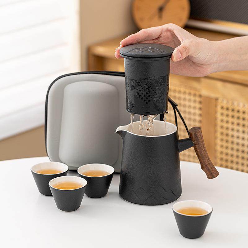 功夫旅行茶具套装便携式户外旅游泡茶露营装备快客杯带盘可印logo,智能设备,其他智能设备,淘宝优惠券,粉丝福利购,淘宝优惠卷