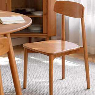 欧式樱桃木实木餐厅椅子黒胡桃木家用餐椅化妆椅休闲椅书桌椅橡木