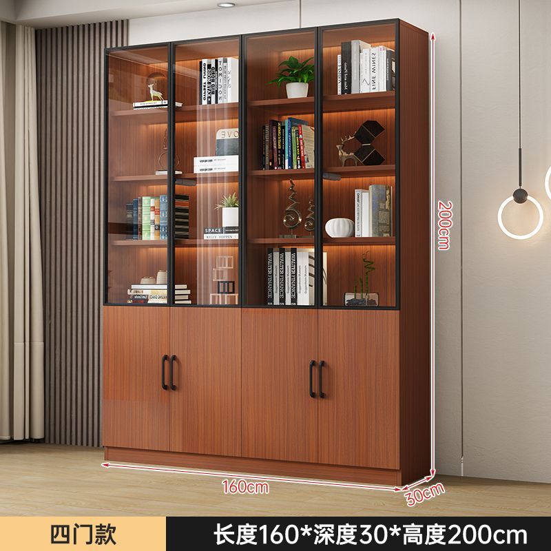 玻璃门防尘家用书房落地书柜