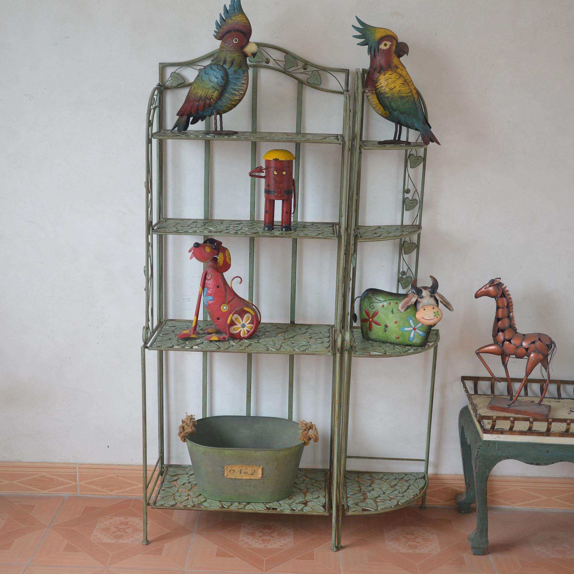 美式复古铁艺多层花架落地置物架花园阳台露台收纳盆景架子降价,收纳整理,烫衣板及配件,淘宝优惠券,粉丝福利购,淘宝优惠卷