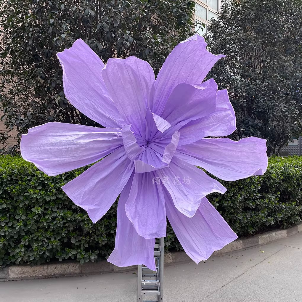 巨型手工纸花仿真花束橱窗美陈