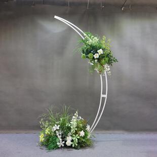 加厚场景支架外贸铁艺路道具引方管婚礼布置婚庆吊灯摆件装饰架子