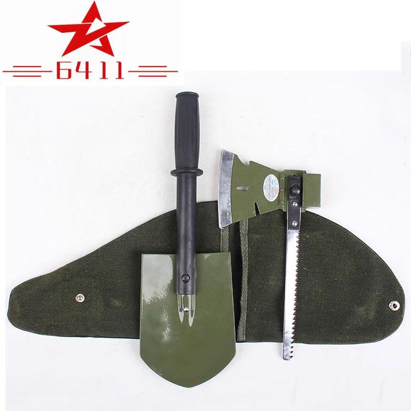 6411组合工具铲斧锯挖砍多用途工具便携组装工具小锹