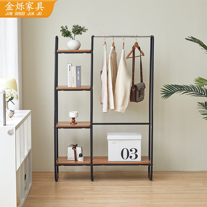 多层落地衣帽架收纳置物一体