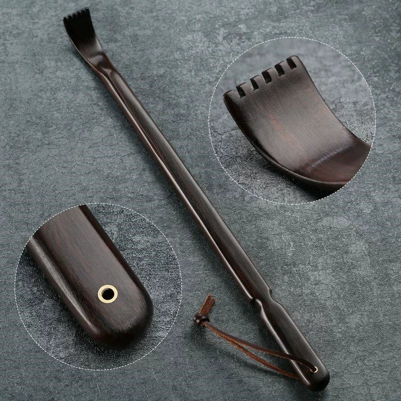 高端痒痒挠乌木实木不求人老头乐抓扒背部抓痒器原木一体耙子神器