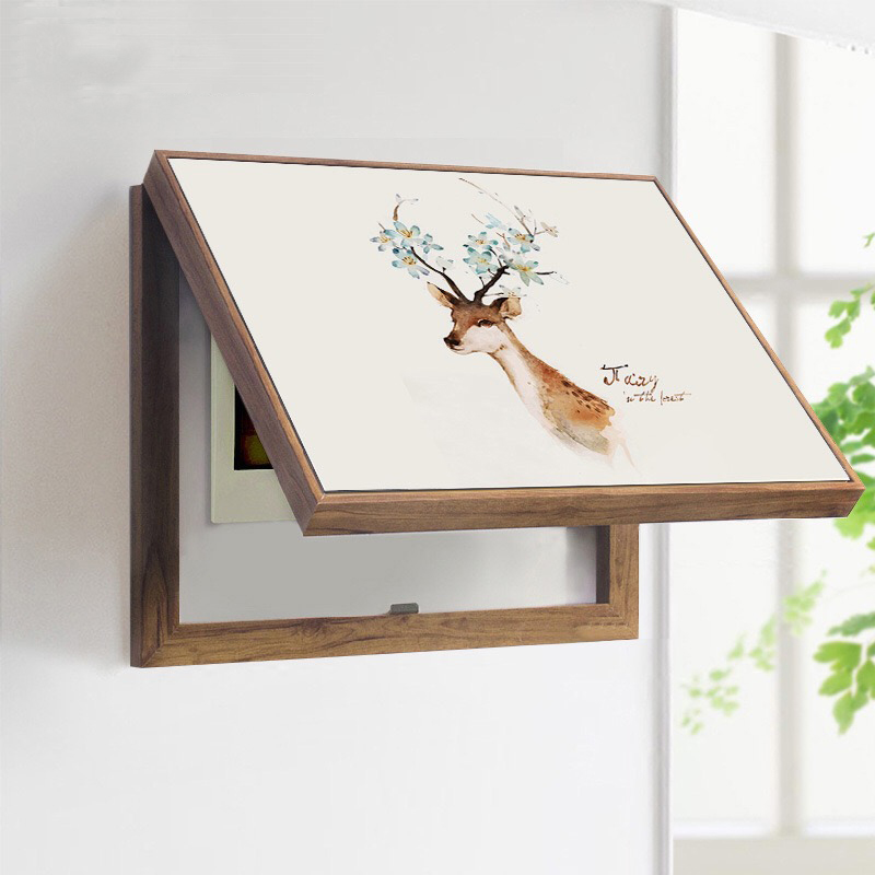 配电电表箱装饰画总开关电源变电电闸盒子可推拉简约遮挡壁画客厅