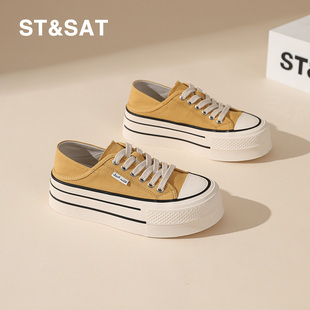 星期六轻便好穿不累脚百搭休闲板鞋 新款 厚底增高5CM单鞋 2026夏季