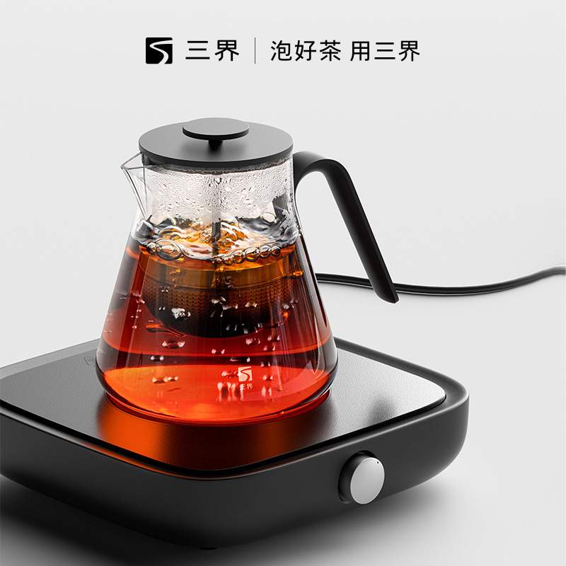 6B76茶具玻璃抽拉泡茶壶飘逸杯一拉茶水分离过滤茶懒人冲泡煮茶壶