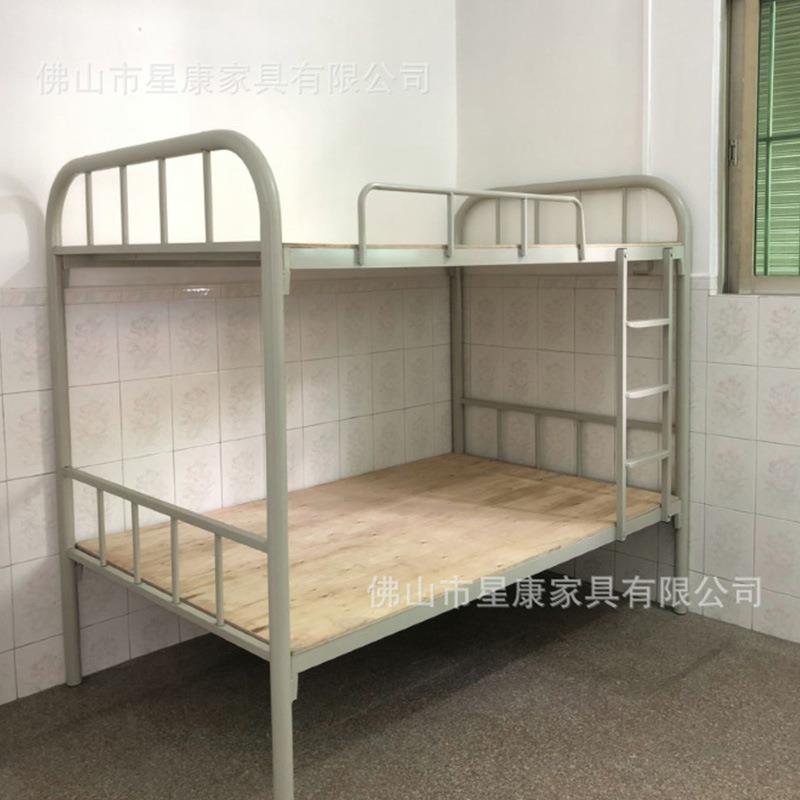 员工宿舍双层铁床工地上下铁架床加厚学生单人床出租房1.2米铁床