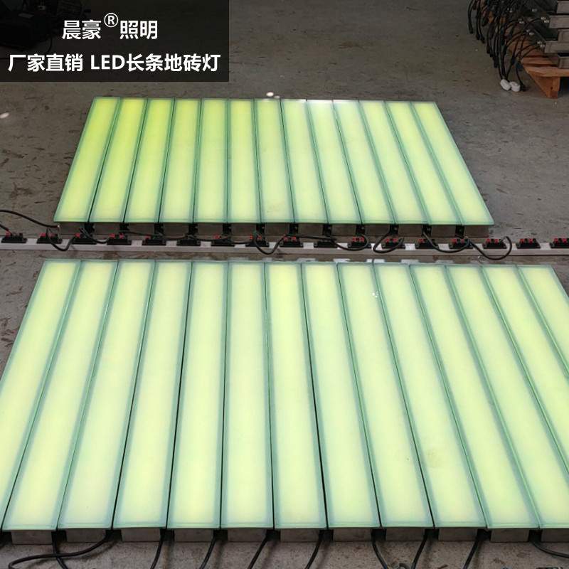 led长条地砖灯户外公园广场嵌入式线条地埋灯方形感应发光地板砖