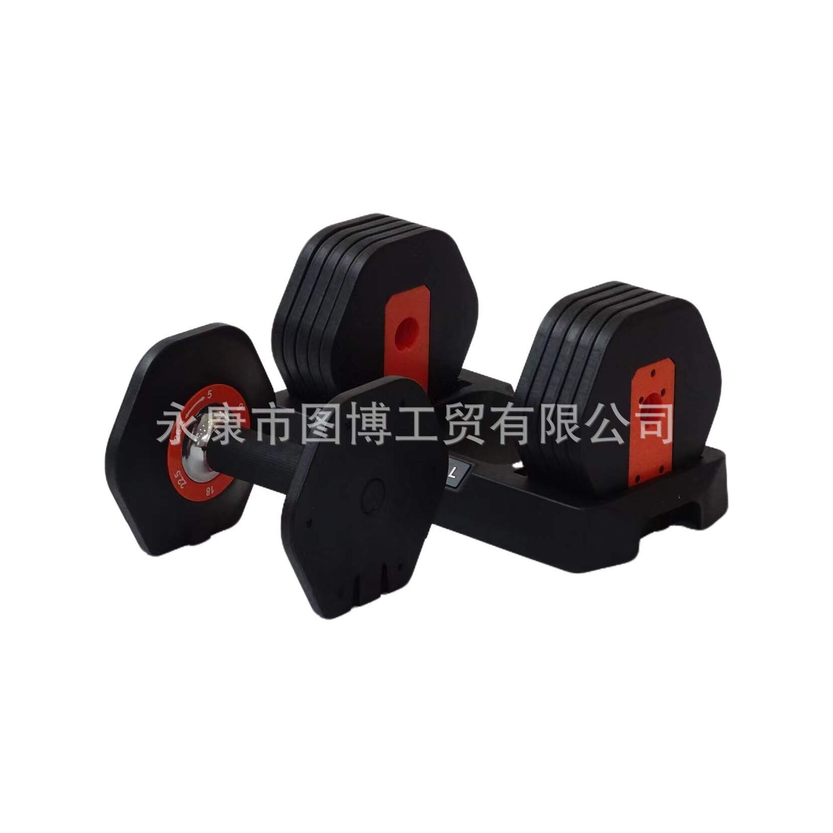 六档转动快速调节哑铃12KG可调节重量男女士家用健身哑铃健身器材