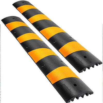 183cm停车场减速带室外走线槽保护电缆过线槽汽车通行橡胶线槽