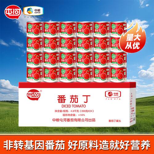 中粮屯河番茄丁200g罐头新鲜生切
