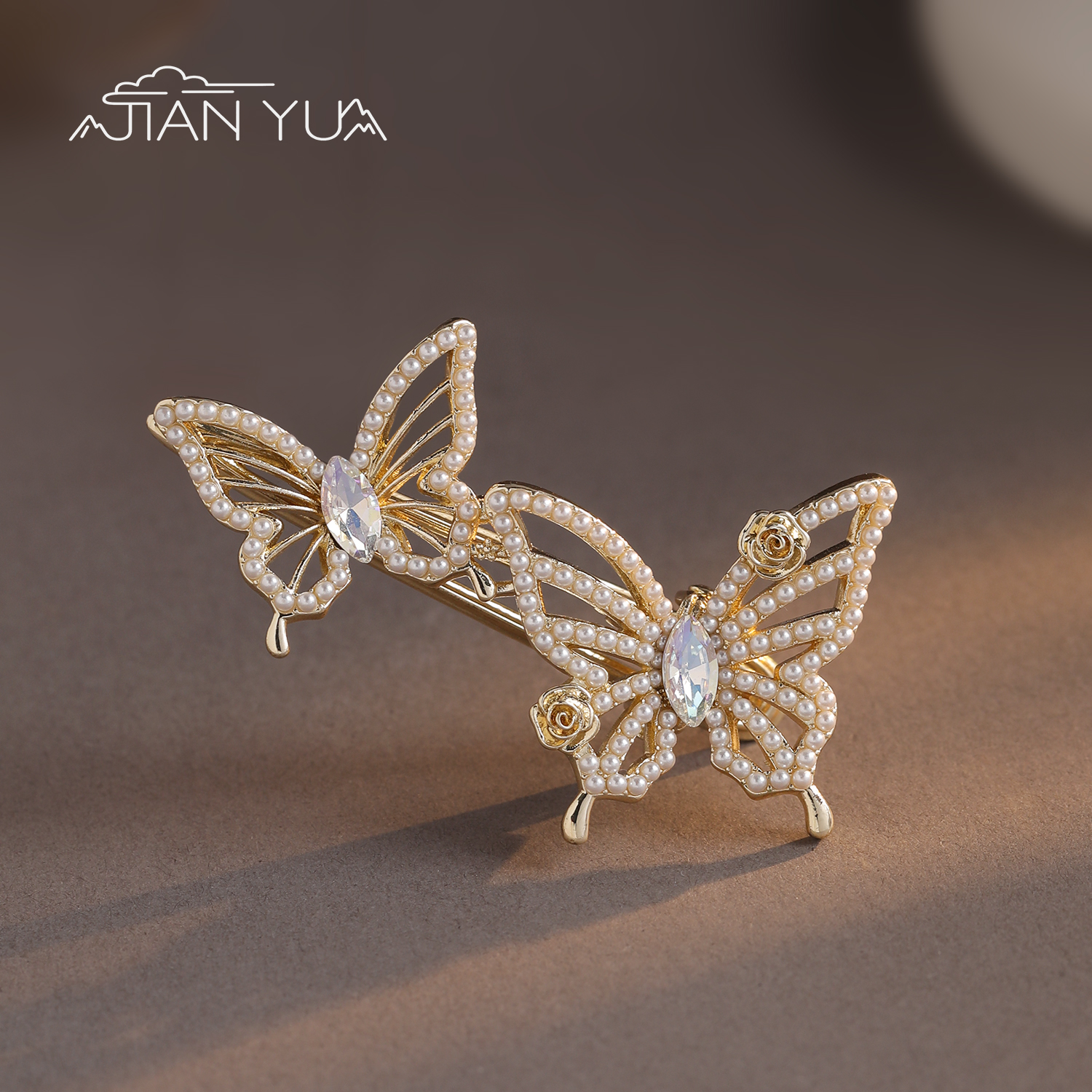 镂空灵动精致蝴蝶小边夹