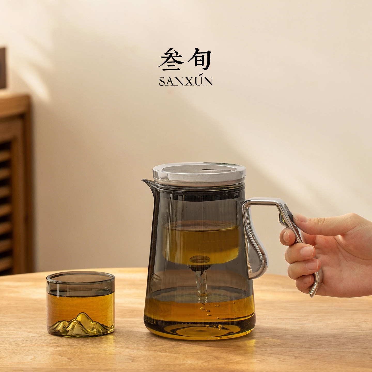 三旬纳川耐高温玻璃泡茶分离飘逸杯泡茶壶2026新款茶具套装礼盒装