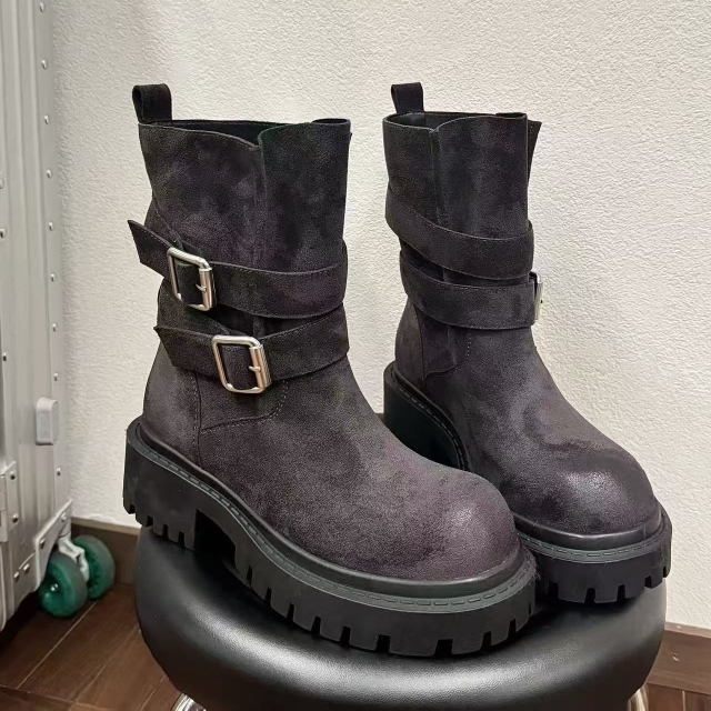 艾模儿女鞋厚底休闲鞋加绒超轻软底秋冬女鞋时尚百搭舒适韩版潮鞋