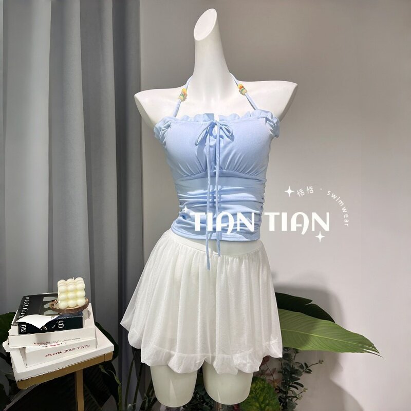 泳衣女裙式分体韩版ins韩版泳装
