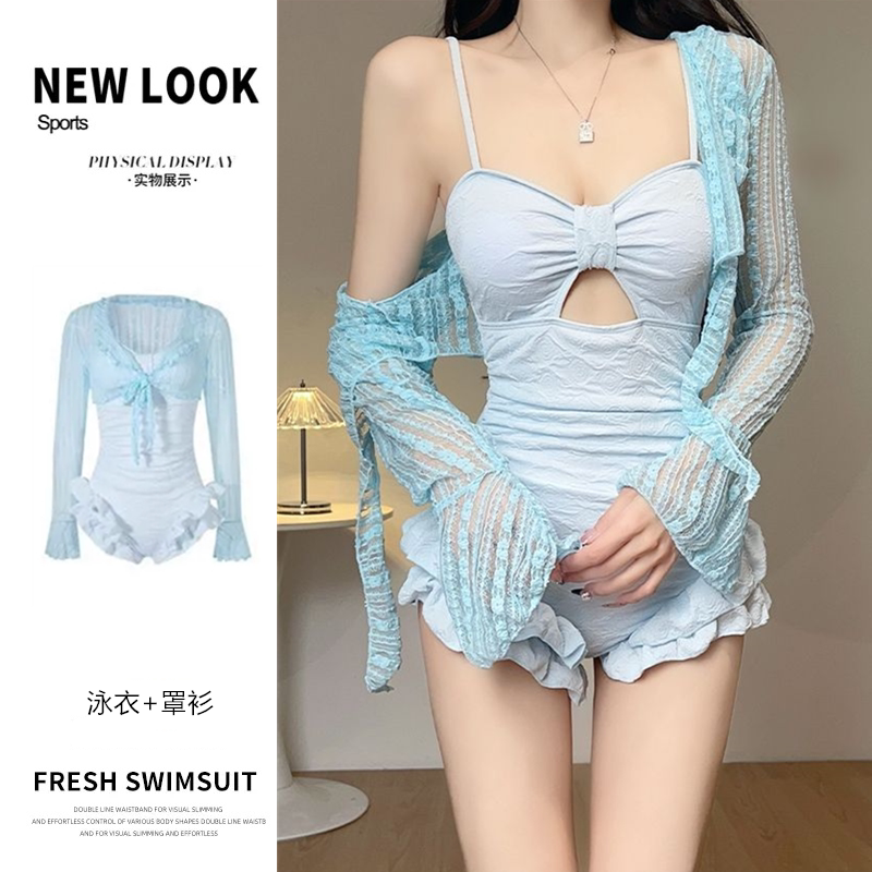 游泳衣女连体性感两件套韩版ins