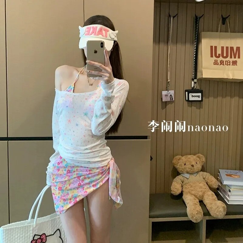 游泳衣女2025新款比基尼四件套
