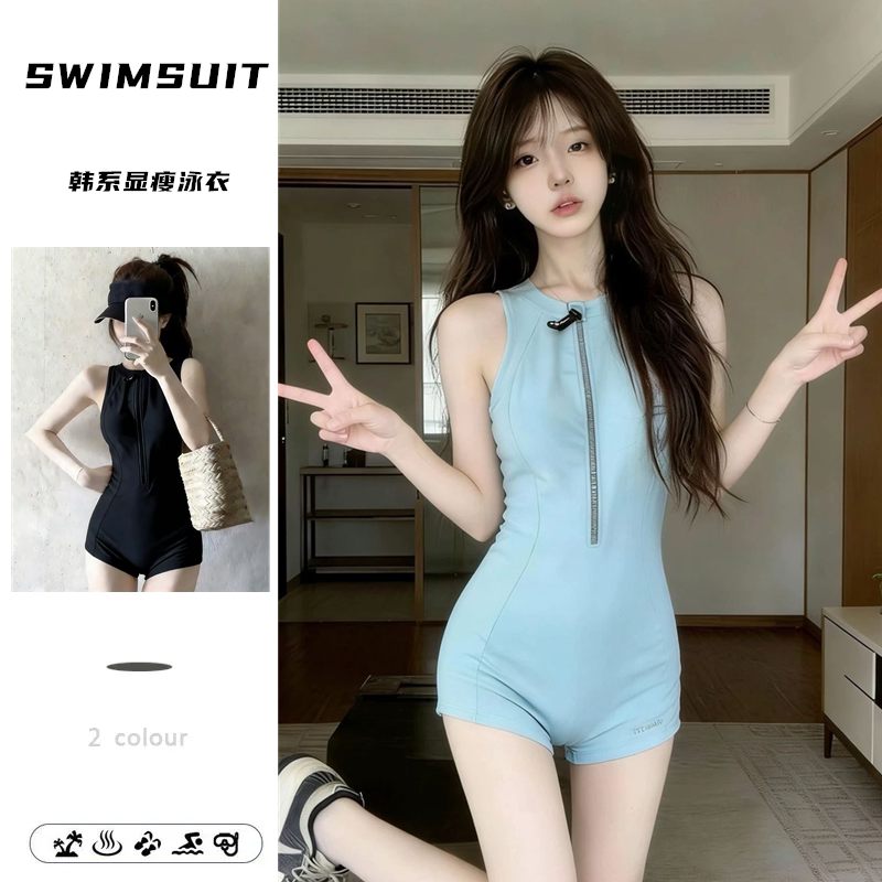 泳衣女新款连体少女竞技专业速干