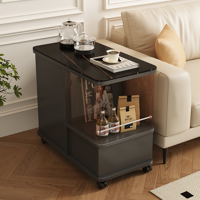 移动茶台沙发边几边柜客厅储物茶水柜角几备餐柜阳台休闲咖啡柜子