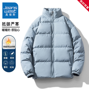 外套潮 棉服加厚保暖面包服冬装 真维斯潮牌羽绒棉衣男女款 秋冬季