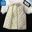 真维斯羊羔绒马甲男士秋冬季加绒加厚中年爸爸外套马夹保暖背心