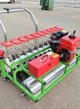 小颗粒菜精播机手推汽油1ZLE行白菜蔬播种机0韩式推板手蓝根播种