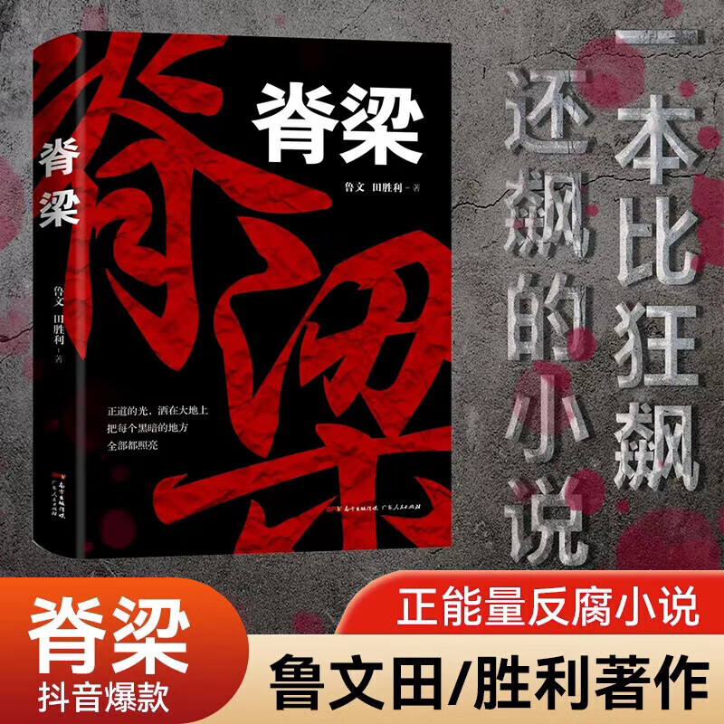 【官方正版】脊梁小说 鲁文田胜利 正能量反腐纪实文学官场小说畅销书排行榜完整版无删减刑侦犯罪悬疑电视剧脊梁书广东人民出版社