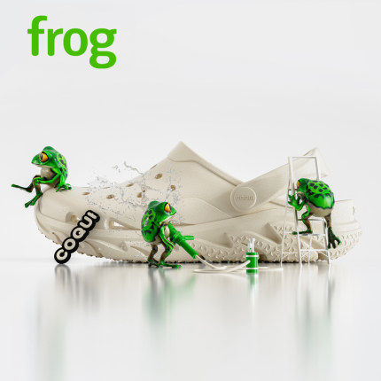 frog青蛙洞洞鞋舒适EVA花园鞋凉拖鞋沙滩户外防滑踩屎感一鞋两穿