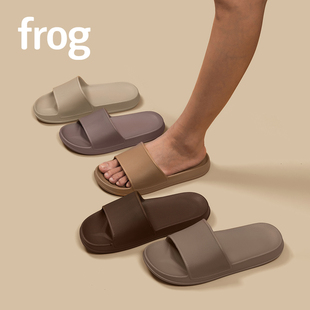 frog【直播】美拉德凉拖鞋静音舒适女士夏季家居防滑防臭浴室拖鞋