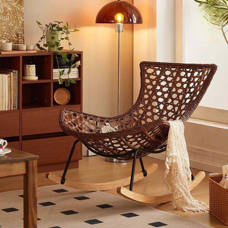 懒人摇摇椅龙虾椅藤户外休闲客厅单人椅摇椅大人躺椅工厂一件