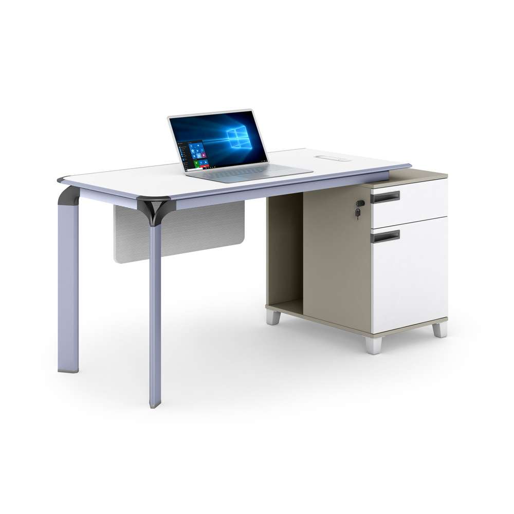 LANHO蓝河家具 现代职员桌组合办公桌简约电脑桌单人位小型经理桌