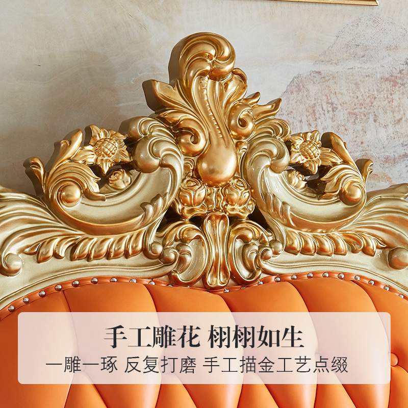 欧式别墅实木真皮沙发客厅大小户型奢华头层真皮沙发豪宅全屋套装