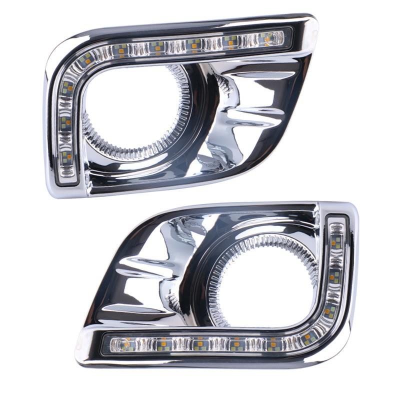 适用于10-13款TY霸道日行灯普拉多改装专用LED日间行车灯雾灯