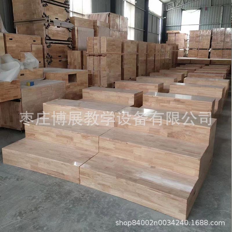 多功能折叠拼装新款注塑移动合唱台台阶实木三层四层伸缩台指挥台