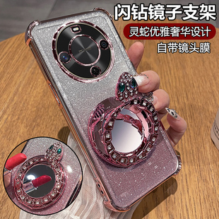 适用华为畅享70x手机壳畅想x70活力版 保护BRE一AL80硅胶套尊享板带镜头膜全包气囊防摔透明软AL00a支架镜子女