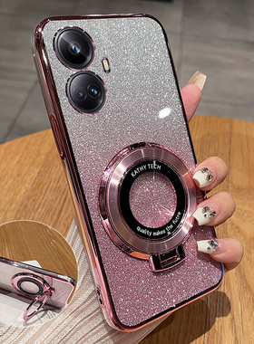 适用真我10pro十手机壳realme10por硅胶保护套RMX3687全包防摔3663透明软壳oppo男女加pr0加新款带支架创意闪