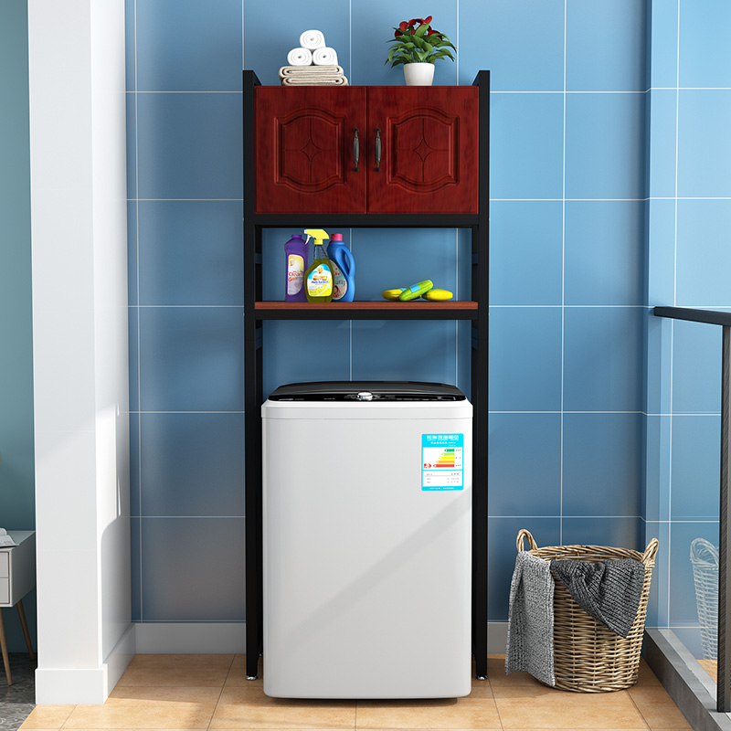 洗衣机置物架家用浴室收纳储物架滚筒上方落地多层架子阳台洗衣柜