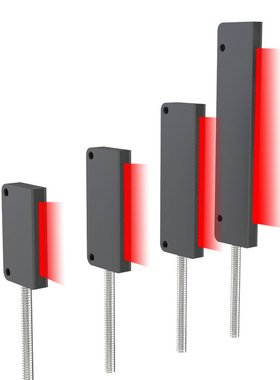 对射反射区域矩形矩阵光纤传感器光栅光幕PR PT25 30 35 40 50QL