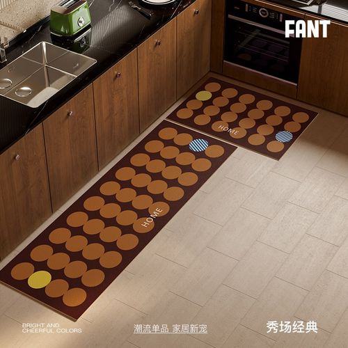 波卡变奏厨房地垫防水防油可擦免清洗长条脚垫家用皮革地毯可定制