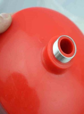新款红色压力罐尼龙压力罐1.5L罐子水泵压力罐储水罐不锈钢6分丝