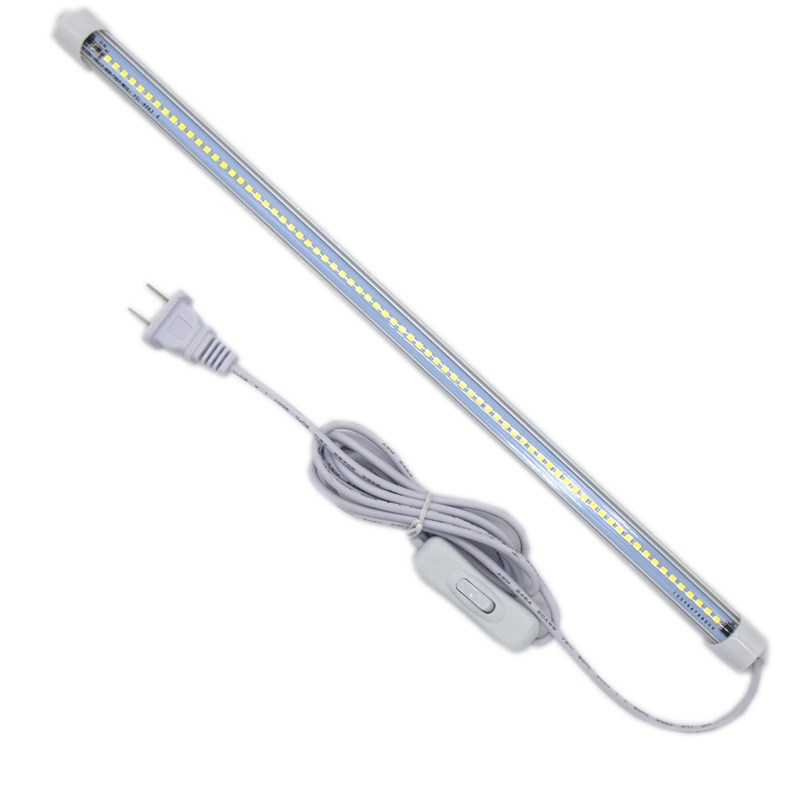 学生宿舍LED灯管带双排硬灯条镜展酒整体橱柜长条照明插电超亮学